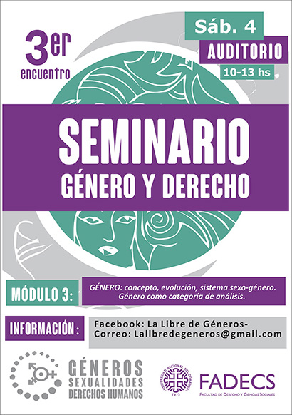 SE REALIZA EL 3ER MÓDULO DEL SEMINARIO SOBRE GÉNERO Y DERECHO EN LA FADECS